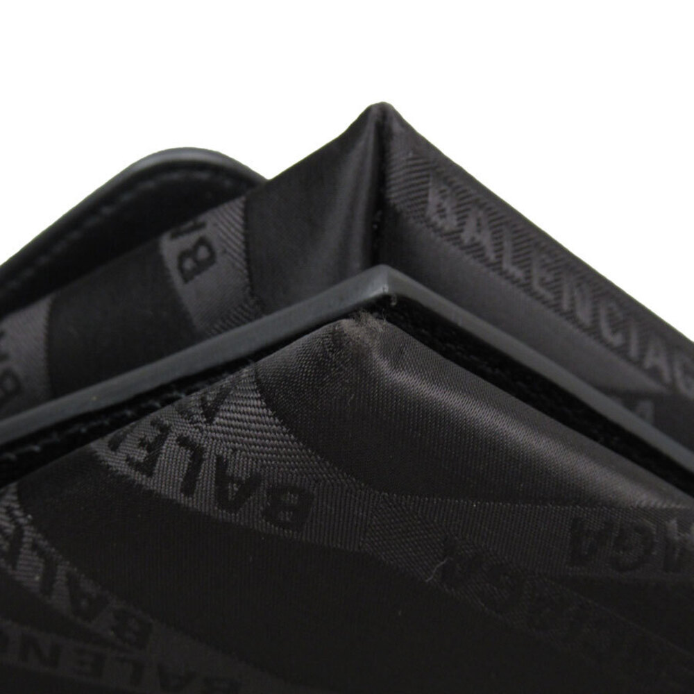 Balenciaga Crossbody Shoulder Bag Leather Black Gold - Picture 3 of 4